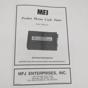 MFJ-418 Pocket Morsecode Tutor Bedienungsanleitung - Bild 1 von 2
