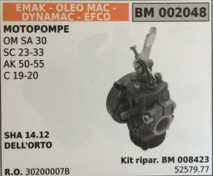 CARBURATORE A VASCHETTA BRUMAR EMAK - OLEO MAC - DYNAMAC - EFCO BM002048 - Foto 1 di 1