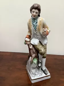 Antique CARL SCHEIDIG Gentleman Figure Grafenthal c.1906 Flowers Romantic - Bild 1 von 6