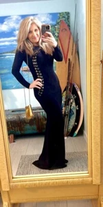 VTG Cameo,Stunning Gown, Form Flattering,Grommeted Bodice, Sexy, EUC, Size Small - Picture 1 of 8