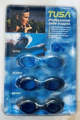 TUSA PROFESSIONAL SWIM PACOTE COM 3 ÓCULOS CETUS, PLATINA e IMPREX NOVO EM FOLHA LACRADO - Imagem 1 de 2