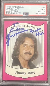 JIMMY HART PSA 5 AUTO 9 1983 Wrestling All Stars POP 4 Hard Signed Rookie AWA ๐ฅ - Picture 1 of 2
