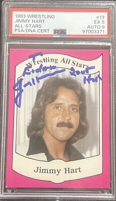 JIMMY HART PSA 5 AUTO 9 1983 Wrestling All Stars POP 4 Hard Signed Rookie AWA 🔥 - Image 1 of 2