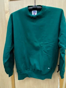 Vintage Russell Pro Cotton Dark Green Crew Sweatshirt Dealer Old Stock NWT 90s - Picture 1 of 5