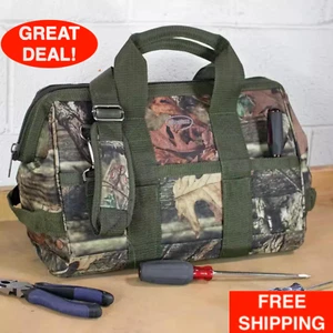 Mossy Oak Breakup Camo Gatemouth 16 In. Tool Bag W/ 16 Pockets Storage Organizer - Picture 1 of 24