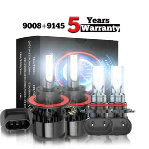 For JEEP Compass 2007-2008 2009 LED Headlight High/Low + Fog Light 4pc Bulbs Kit - Picture 1 of 23