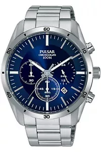 PULSAR PT3839X1,Men's Chronograph,QUARTZ,STAINLESS CASE,Bracelet,100m WR,PT3839 - Picture 1 of 1