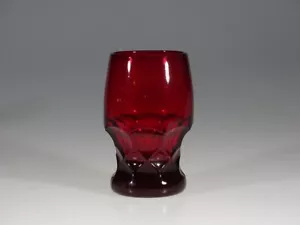 Vintage Fenton Glass Ruby Red Georgian Agua Caliente Iced Tea Tumbler c.1935 - Picture 1 of 5