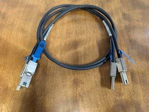 6G External Cable 26Pin SAS to SAS Cable SFF-8088 to SFF-8088 1 m (QTY 2x) - Picture 1 of 7