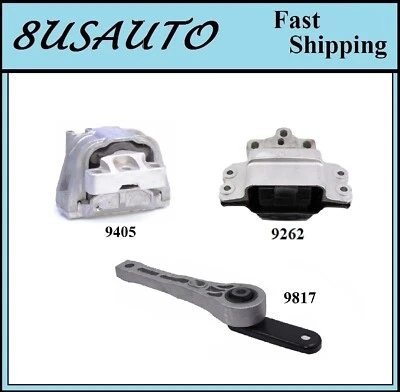 3 PIEZAS MONTAJE MOTOR Y TRANSMISIÓN APTO PARA AUDI TT QUATTRO 2008-2009 CUPÉ 3,2 L Foto 1 de 4