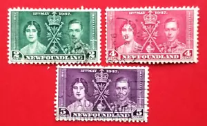Canada Newfoundland #230-232 Coronation - Omnibus Issue Used - Picture 1 of 1