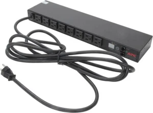 APC AP7900 Switched 1U 120V 15A 12 ft Rack PDU, 1U, 15A, 100/120V, (8)5-15 - Picture 1 of 4