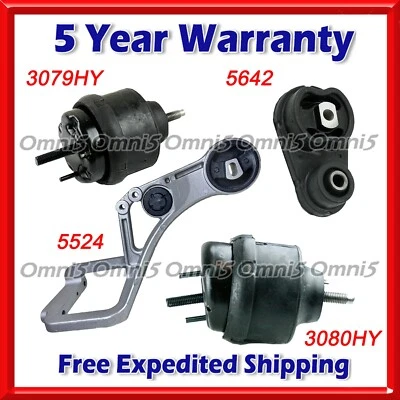 O007 Fits 2005-2007 Ford Five Hundred 3.0L AUTO No CVT Motor & Trans Mount 5pc - Image 1 of 4