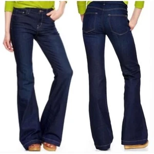 Neu ohne Etikett GAP Modern Flare Dark Wash Mid Rise Stretch Denim Baumwollmischung Jeans Gr. 29P - Bild 1 von 8