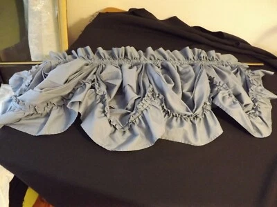 JC PENNEY pantaloon VALANCES steel blue U CHOOSE 86"W OR 114"W WEDGEWOOD BLUE - Image 1 of 4