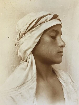 Original c. 1895 Baron Wilhelm von Gloeden Ahmed Boy Albumen Photo Gay Interest - Image 1 of 4