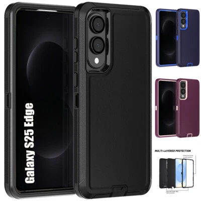 For Samsung Galaxy S25 Edge Case Heavy Duty High Impact Rugged 3Layer Hard Cover - Image 1 of 4