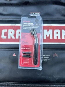 Sears Craftsman USA 3pc Offset Reversible Ratcheting Screwdriver Wrench 41717 - Picture 1 of 4