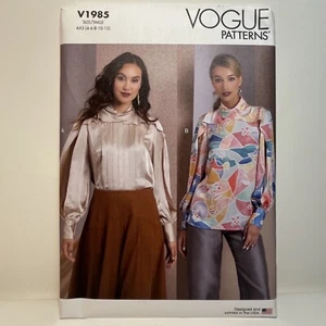 Vogue Sewing Pattern V1985 Womens Tops Blouses Sizes 4-12 NEW UNCUT - Picture 1 of 4
