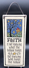Spooner Creek Real Art Etched In Clay "Faith" Indoor Or Out Hanging Ceramic Tile