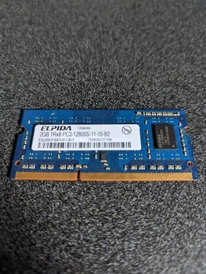 MacBook Pro A1278 SODIMM Elpida 2GB Memory PC3-12800S-11-10-B2 EBJ20UF8BDU0-GN-F - Image 1 of 2