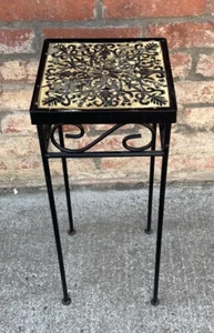 Small Side Tile Plant Stand~ Side Table ~ End Table 8x9x20” - Picture 1 of 10
