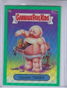 TRASHY TRUDY 2023 TOPPS CHROME GARBAGE PAIL KIDS OS6 GREEN WAVE #111/299 - Picture 1 of 2