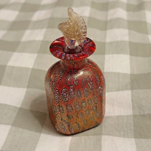 Italienisches Bucella Cristalli Murano Kunstglas Millefiori Parfum Flakon mit Etikett - Bild 1 von 10