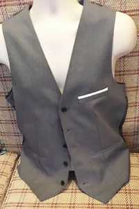 SALE* TOPMAN grey waistcoat 5 buttons chest 40"R lined FAST POST - Picture 1 of 8