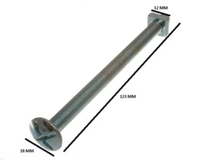 Cantidad 12 Tornillos para Techos Cruz HEAD + Tuercas Cuadradas Zp 8MM By 240MM - Imagen 1 de 1