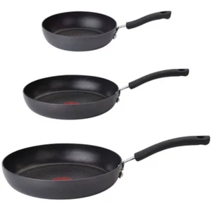 T-fal Ultimate Hard Anodized Nonstick 3-Piece Fry Pan Set - Durable & Easy to Cl - Picture 1 of 12