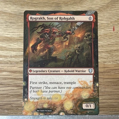 Rograkh, Son of Rohgahh Altered Hand-Painted MTG Card border extension - Image 1 of 4
