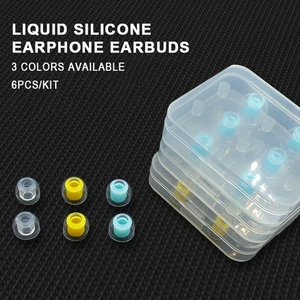 3 Pair Liquid Silicone Earbuds S/M/L In-Ear Headphones Earpieces Ear Tips - Picture 1 of 12