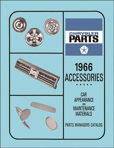 1966 Dodge Accessories Parts Book Charger Coronet Dart Polara Monaco Truck Van - Image 1 of 4