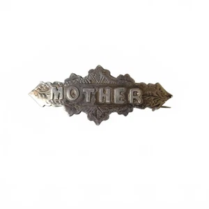 Antike "Mutter" Silber Brosche Anstecknadel 1915 - Bild 1 von 3