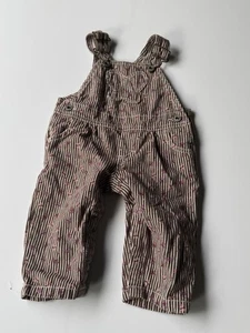 Salopette gilet retro OshKosh B'gosh righe farfalla taglia 6 mesi neonato - Foto 1 di 4