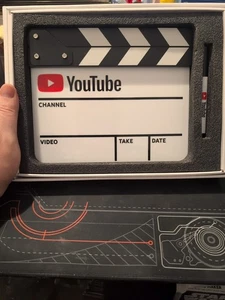 Official Youtube Partner Perks Clapboard Limited Edition Clapper Board Slate New - Foto 1 di 8