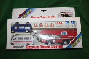 AUTOCRAFT ROAD MONSTERS RESCUE TEAM SERIES FIRE DEPT AMBULANCE POLICE VAN - Picture 1 of 1
