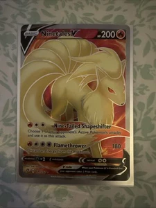 Juego de cartas coleccionables Pokémon Ninetales V (arte completo) - 177/192 ultra raro Rebel Clash casi nuevo - Imagen 1 de 2