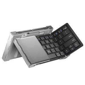 Foldable Bluetooth Keyboard, Ultra-Slim Metal Keyboard with USB-C Charging, T... - Picture 1 of 8