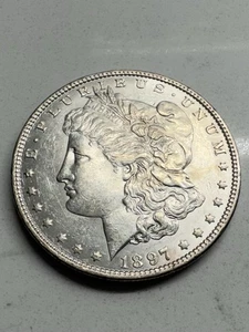 1897 Morgan Silber Dollar - Stempelglanz - INV#7443 - Bild 1 von 2