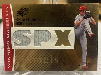 2008 SPx Winning Materials SPx Dual GU Patch /50 Cole Hamels #WM-HA PHILLIES HOF - Image 1 of 2