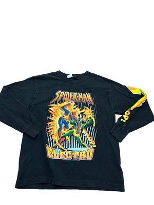 Vintage Marvel Spider-Man Electro Boys Long Sleeve  Tshirt Mad Engine Size L - Image 1 of 4
