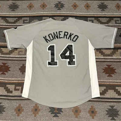 Camiseta retro de béisbol retro de los Chicago White Sox Paul Konerko 14 para hombre XL gris MLB A1 Foto 1 de 4