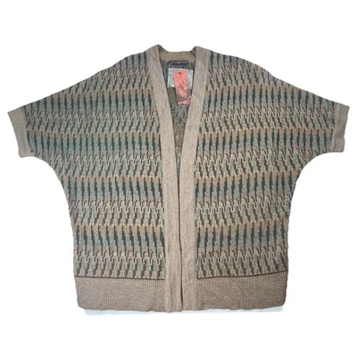 Перуанский Connection Huipil кимоно кардиган свитер альпака шерсти Пима L новый с Ярлыками недостаток - Изображение 1 из 4