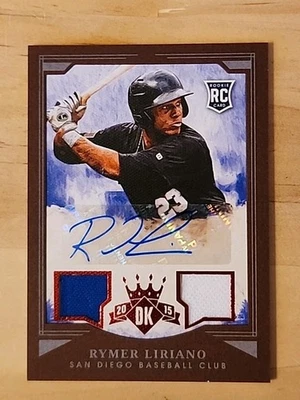 👀91/99🌟RYMER LIRIANO 2015 Diamond Kings firmas de novato materiales enmarcados rojos Foto 1 de 4
