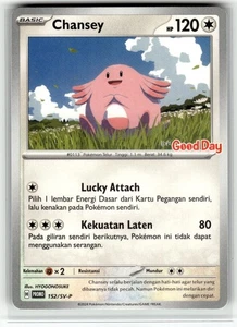 Pokemon 2024 Indonesia Chansey Promo Card 152/SV-P Stamped Good Day - Picture 1 of 4