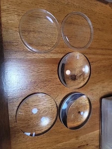 Vintage Lot 3" gebogene schwere Lupe für Juweliere Wissenschaft Experiment - Bild 1 von 6