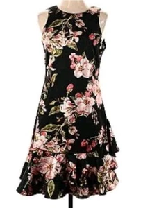 Signature By Robbie Bee Size Large Dress Nwt Floral - Picture 1 of 11
