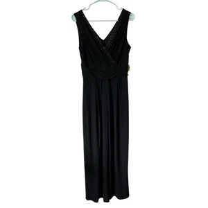 Mono formal Patra para mujer talla 8 negro adornado cóctel elegante sin mangas - Imagen 1 de 5